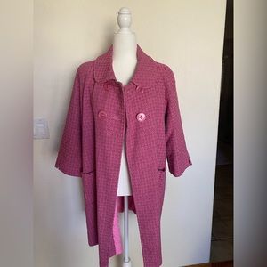 Pink tweed pea coat - never worn!